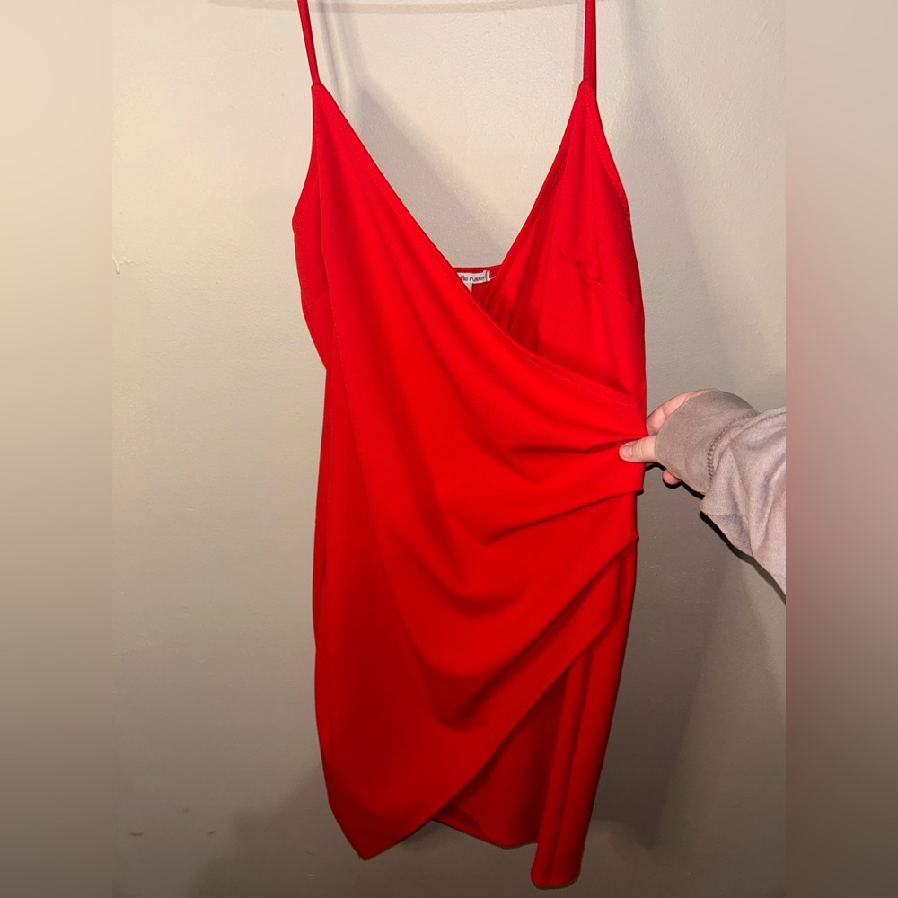 red mini dress